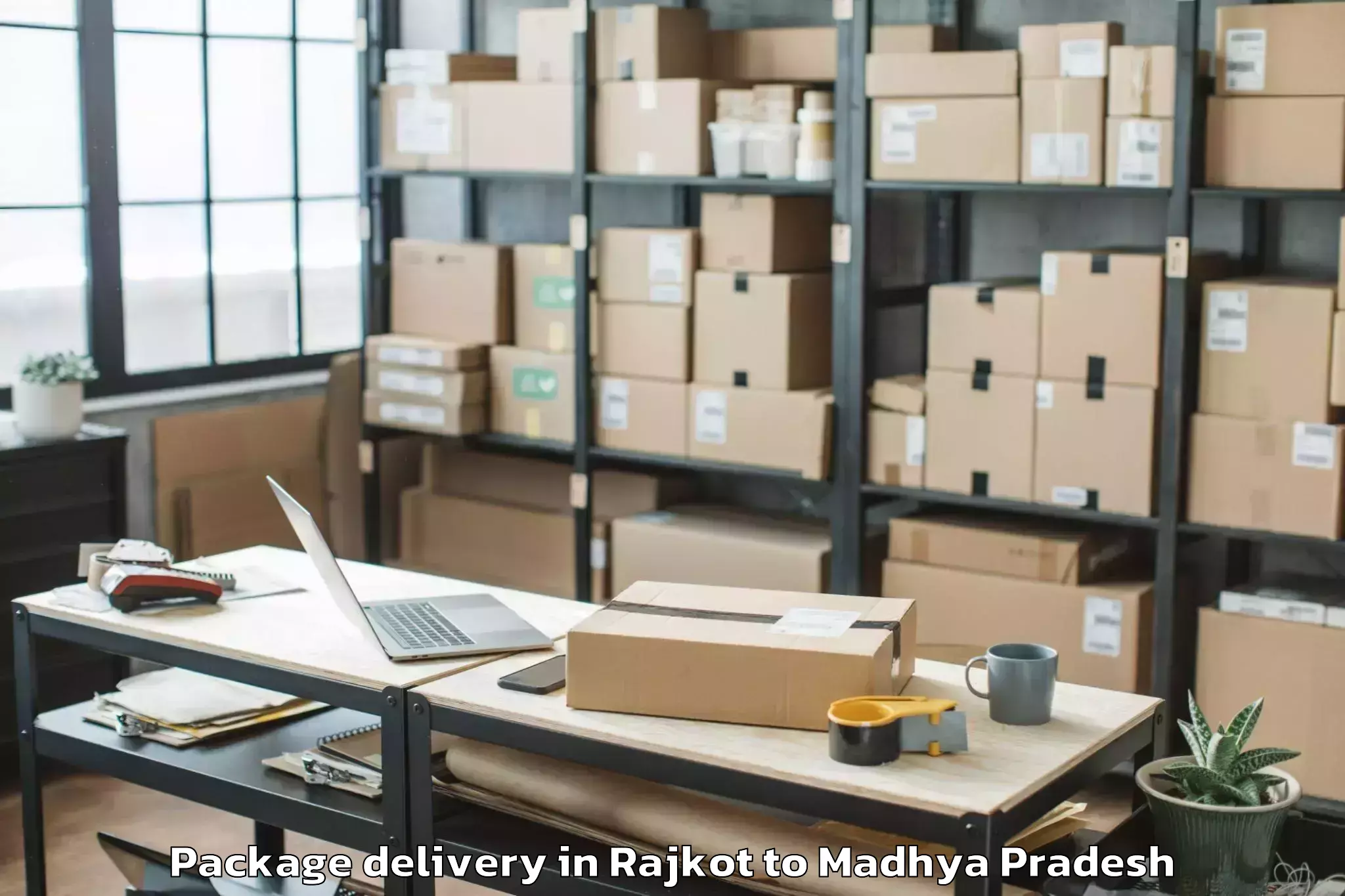 Easy Rajkot to Burhanpur Package Delivery Booking